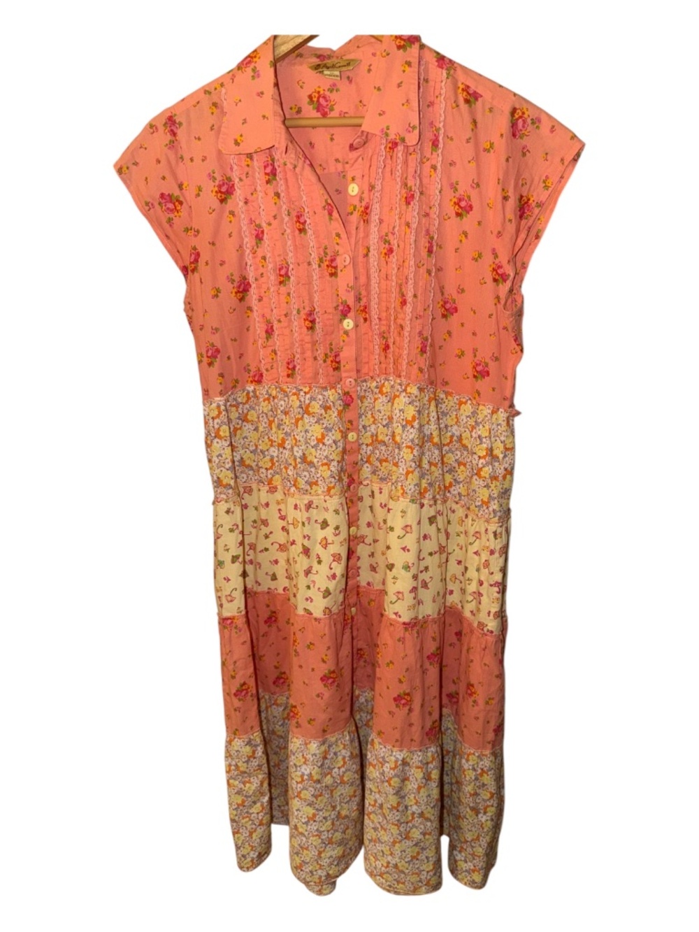 April Cornell Cottagecore Dress XL Pintuck Lace